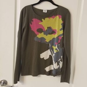 Armani Green Shirt with Floral Detail